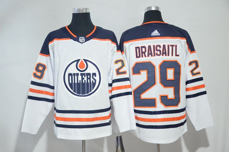 Men Edmonton Oilers #29 Leon Draisaitl White Adidas Hockey Stitched NHL Jerseys